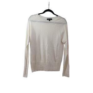 Banana Republic 100% Merino Wool Womens Large Cream Stretch Sweater